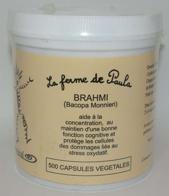 BRAHMI - 500 capsules, bacopa monieri